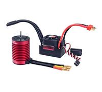 KingVal Arbre de moteur sans balais de rechange F540 3000 KV étanche de 3,175 mm avec combinaison ESC sans balais 45 A compatible avec voiture télécommandée 1/10