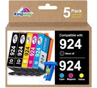 KINGWAY Lot de 924 cartouches d'encre 924e compatibles avec HP 924 pour HP Officejet Pro 8132e Officejet Pro 8120e 8122e 9120e 9730e 8124e 8130e