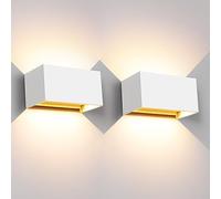 Kingwei 20W Applique Murale Interieur 2 Pièces Avec Angle de Faisceau Réglable Lampe Murale Interieur Blanc Chaud 3000K Applique Murale Exterieur Etanches IP65 luminaires Extérieur