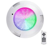 Kingwei lampe piscine led ,RGBW 38W lumiere piscine sous l'eau Etanche IP68,projecteur piscine avec Télécommande ampoule piscine 12V DC/AC