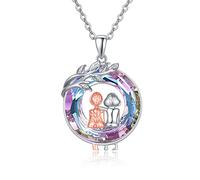 KINGWHYTE Collier sœur toujours ma sœur pour toujours mon ami - En argent sterling 925 - En forme de cœur - Cadeau pour sœur - Cadeau d'anniversaire pour les meilleures amies - Femmes Filles, Argent