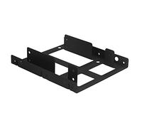 Kingwin 6,3 cm vers 8,9 cm Disque Dur Interne kit de Montage de Disque 2 x 2.5 HDD/SSD to 3.5 Metal (Black) Noir