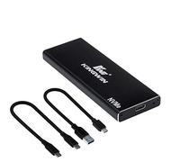 Kingwin Boîtier Externe M.2 SSD NVMe, 10 Gbit/s USB 3.1 Gen 2 M-Key vers USB C, câbles PCIe USB 3.0 USB C, Taille 2230/2242/2260/2280, Aluminium, KM-U3NGFF-NVE