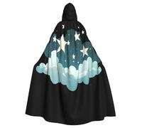 Kingww Cape à capuche Hide And Seek Stars pour homme et femme : cape légère en polyester avec capuche - Parfaite pour cosplay, Halloween et fêtes costumées