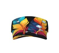 Kingww Diamants en plumes colorées pour homme et femme, casquette de baseball vide, visière de tennis, visière de golf, noire