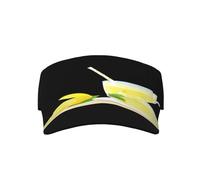Kingww Lemon Tea On The Beach Visière de protection solaire pour femme et homme, casquette de baseball vide pour sport, visière de tennis, visière de golf