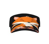 Kingww Little Fox in The Petals Chapeau à visière solaire pour femme et homme, casquette de baseball vide, visière de tennis, visière de golf, noire