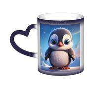 Kingww Mug magique en forme de pingouin 325 ml - Une expérience de boisson qui change de couleur avec la température