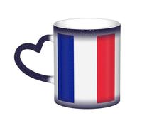 Kingww Mug magique réactif à la chaleur avec drapeau français 325 ml - Une expérience de boisson qui change de couleur avec la température