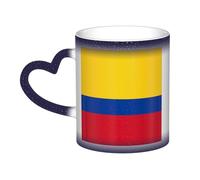 Kingww Mug magique réactif à la chaleur Motif drapeau de la Colombie 325 ml
