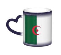 Kingww Mug magique réactif à la chaleur Motif drapeau de l'Algérie 325 ml