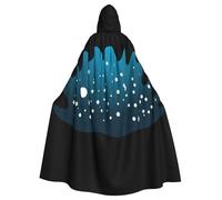 Kingww Pearls On The Seabed Cape à capuche d'Halloween pour homme et femme : cape légère en polyester avec capuche - Parfaite pour cosplay, Halloween et fêtes costumées