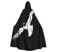Kingww Petrel On The Seashore Cape à capuche d'Halloween pour homme et femme : cape légère en polyester avec capuche - Parfaite pour cosplay, Halloween et fêtes costumées