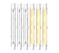 KINGYEENUO 6 Pack R7s Ampoules à Halogène 118mm, 400W 3750LM R7s Ampoule à Halogène Linéaire Dimmable, 2700K Chaud Blanc J118 Ampoules de Sécurité Lampe pour Projecteur Extérieur