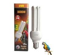 KINGYEENUO E27 Ampoule UVA UVB pour Les Oiseaux 2.4 UVB 20W Lampe Fluorescente Compacte pour Toutes Sortes D'oiseaux Captifs, Lumière Solaire Naturelle Simulation Oiseau Ampoule de Perroquet Lampe
