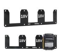 KingYH 18V Support Mural compatibles Einhell Power X-Change pour Batterie Support Mural pour 3 Batteries Support de Batterie Support de Batterie en Fer de Haute qualité avec mèche de 7mm et 5 vis