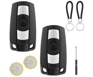 KingYH 2 Pièces Coque de e Voiture Intelligente avec Batterie LIR2025 et Petite Boite Plastique pour Serie 1 3 5 6 X1 X5 E71 E72 E81 E82 E84 E87 E89 E88 E90 E91 E92 E93