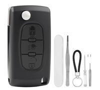 KingYH 3 Buttons Car Key Case Folding Remote Control Replacement Key Case for Peugeot 207 307 308 407 408 Citroen C2 C3 C4 C5 C6 C8 (CE0523VA-Yaosi)