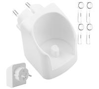 KingYH Blanc Chargeur Mural et 4 Capuchons pour Brosses à Dents pour Brosse à Dents électrique Oral-B Braun Prise EU Station pour Brosse à Dents électrique Vitality Genius X iO3 iO4 iO5 iO6