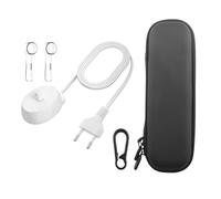 KingYH Étui de Voyage pour Brosse à Dents Électrique Chargeur de Brosse à Dents Prise de Type EU et 2 Capuchon Protection Brossettepour avec Braun O-ral B Genius X iO2 iO3 iO4 iO5 iO6