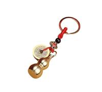 Kingzhuo Lot de 2 porte-clés Wu Lou avec pièces Feng Shui solides pour la prospérité et la chance, peut mettre une note porte-bonheur à l'intérieur