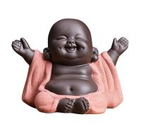 Kingzhuo Petite Statue de Bouddha Mignonne en céramique - Figurine créative pour bébé - Ornements de poupées - Cadeau Chinois délicat - Arts et Artisanat en céramique (Type 1)