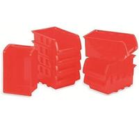 Kingzo Lot de 8 boîtes de rangement empilables Rouge 120 x 100 x 70 mm