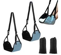 KINHARD 2 Pièces Repose Pied Avion, 42 cm × 20 cm Repose Pieds, Tissu Oxford Accessoire Voyage, avec Une Sangle Réglable de 80 cm, Idéal pour Les Voyages en Avion, en Voiture ou Les Loisirs