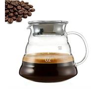 KINHARD 600 ml Verseuse Cafetiere Universelle, avec Couvercle Pichet à Café en Verre, Transparent Théière en Verre, pour Café et Thé