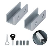 KINHARD Bloque Fenetre Coulissante, 2 Pièces Verrou Baie Coulissante avec Clé, Bloque Porte Coulissante, Bloc Serrure Baie Vitrée Coulissante, pour Chambre à Coucher Cuisine