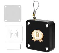 KINHARD Ferme Porte Automatique Noir 1,2m Aucun Perçage Requis, 1000 G | Fermeture Porte, avec Serrure Réglable et Manchon Métallique Anti-usure, pour Portes de Chambre Portes de Balcon