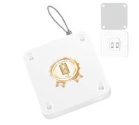 KINHARD Ferme Porte Blanc Sans Perçage, Ferme Porte Automatique 1000G avec Câble 1,2m pour Intérieur, Balcon et Entrée