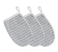 KinHwa Gant Démaquillant visage Lavable Microfibre Réutilisable lingette demaquillante chiffon demaquillant lavable serviette de toilette13cm x 20cm 3 pièces Gris Clair
