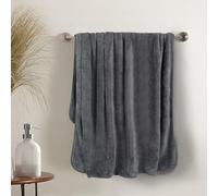 KinHwa Grande Serviette de Bain en Microfibre - XXL 100 cm x 150 cm - 1 pièce - Séchage Rapide et Non Pelucheux - Douce et absorbante (Gris foncé - 1 Paquet)