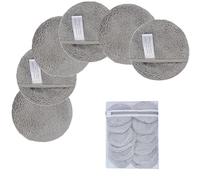 KinHwa Lingette Demaquillante Lavable,Tampons Démaquillants Lavable et Réutilisables Ultra-doux, disque microfibre lavable Pour Le Visage Avec Sac À Lessive 6Pack Gris clair