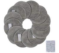 KinHwa Lingette Demaquillante Lavable,Tampons Démaquillants Lavable et Réutilisables Ultra-doux,disque demaquillant microfibre Pour Le Visage Avec Sac À Lessive 12Pack Gris clair