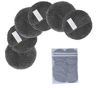 KinHwa Lingette Demaquillante Lavable,Tampons Démaquillants Lavable et Réutilisables Ultra-doux, Lingettes lavables Pour Le Visage Avec Sac À Lessive 6Pack Gris foncé