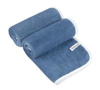 KinHwa Lot de 2 serviettes de bain en microfibre super douces et absorbantes pour salle de bain, 50 x 75 cm, serviettes de bain de luxe épaisses à séchage rapide, bleu