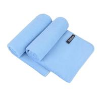 KinHwa Lot de 2 serviettes en microfibre (40 x 70 cm) - Douces, très absorbantes et à séchage rapide (bleu)