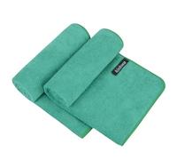 KinHwa Lot de 2 serviettes en microfibre (40 x 70 cm) - Douces, très absorbantes et à séchage rapide (vert)