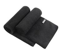 KinHwa Lot de 2 Serviettes en Microfibre (40 x 70 cm) - Serviettes Douces, très absorbantes et à séchage Rapide (Noir)