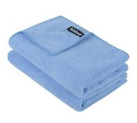 KinHwa Lot de 2 Serviettes en Microfibre (50 x 100 cm) - Serviettes Douces, très absorbantes et à séchage Rapide (Bleu)