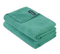 KinHwa Lot de 2 Serviettes en Microfibre (50 x 100 cm) - Serviettes Douces, très absorbantes et à séchage Rapide (Vert)