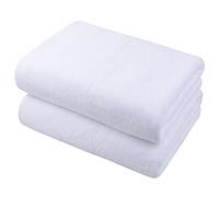 KinHwa Serviette de Bain Microfibre, Lot de 2 Grande Draps de Bain Doux et Absorbante,Serviette de Bain Grande Taille pour la Piscine, Gym, Camping, Yoga, Voyage Blanc