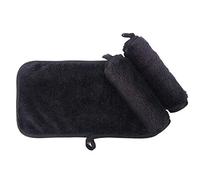 KinHwa serviette demaquillante lavable microfibre Serviette Visage De luxe Ultra-douce pour un usage quotidien 15cm x 30cm 3 Pack Noir