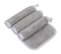 KinHwa Serviette Visage Demaquillante Réutilisable Lingette Demaquillante Lavable Microfibre Serviette Demaquillante Ultra-douce 15cm x 30cm Gris 3Pack