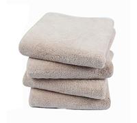 KinHwa Serviettes Essuie Main en Microfibre, 40x76cm, Lot de 4 Super Doux Serviettes pour Salle de Bain et la Cuisine,Ultra Absorbent Serviette invité pour la Main à séchage Rapide Marron
