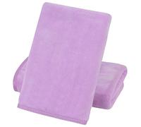 KinHwa Set de 2 Microfibre Serviettes de Toilette pour Salle de Bains, draps de Bain à Douces, absorbantes et séchage Rapide - 40cm x 76cm (violetx2, 40cm x 76cm)