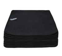 KinHwa Torchon Noir Torchon Noir Torchon gaufré Torchon Microfibre Lavable Torchons pour la Cuisine Chiffons épais Non Pelucheux 20 cm x 20 cm 10 pièces