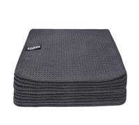 KinHwa Torchons Gris Torchon gaufré Torchon Microfibre Lavable Torchons pour la Cuisine Torchons épais Non Pelucheux 20 cm x 20 cm 6 pièces